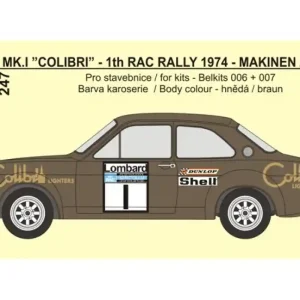 Rejimodel 247 Ford Escort Mk.I - Lombard RAC Rallye 1974 - 1 Makinen / 15 Alen (for Belkits Kits) Nouvelle Collection