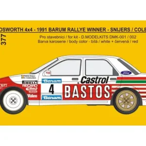 Rejimodel 377 Ford Sierra Cosworth 4x4 - 1991 Barum rally winner - Snijers / Colebunders (for D.Modelkits Kits) Haute Qualité
