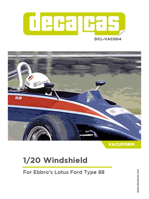 Decalcas VAC004 Lotus Ford Type 88 - Windshield (for Ebbro Kits) Nouvelle Collection