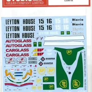 Prix Cassé Studio 27 DC0783 Leyton House CG901B 1990 Decals Set (for Tamiya Kits)