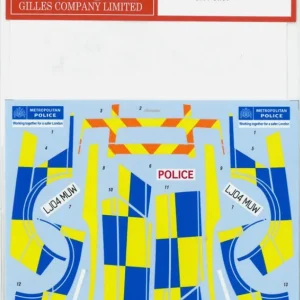 Prix Choc Studio 27 DC1192 Lamborghini Gallardo - British Police Decals Set (for Fujimi Kits)