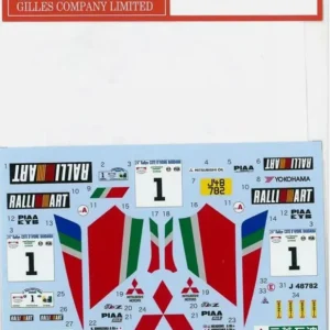 Meilleure Vente Studio 27 DC1197 Mitsubishi Galant VR-4 - No.1 Ivory Coast 1992 Decals Set (for Hasegawa Kits)