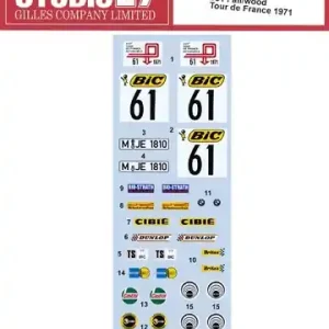 Studio 27 DC1215 BMW 2002 TII - Fall / Wood Auto Tour De France 1971 Decals Set (for Hasegawa Kits) Prix Réduit