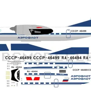 Authentique BSmodelle 72042 Antonov An-24RV - Aeroflot 80-th Decal