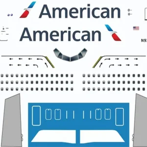 BSmodelle 144653 Boeing 737-800 - American Airlines Decal Expédié Aujourd'hui