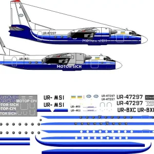 BSmodelle 100357 Antonov An-24 RV - Motor Sich Decal Offre Du Jour