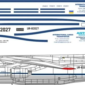 Achetez Aujourd'hui BSmodelle 144461 Antonov An-124 - Antonov Design Bureau Decal