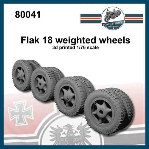 Certifié FC ModelTrend 80041 German Flak 18 - Weighted Wheels (3D Printed)