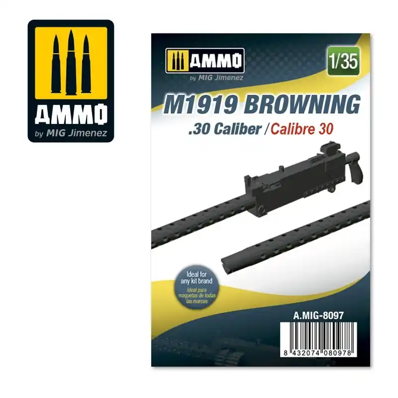 AMMO of Mig Jimenez 8097 M1919 Browning .30 cal Haute Qualité