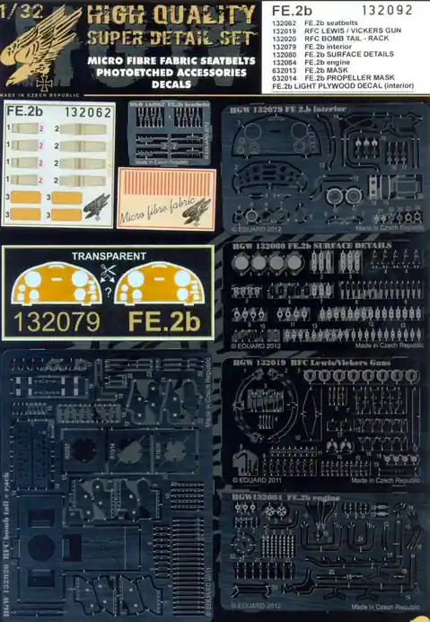 HGW Models 132092 FE.2b - Super Detail Set Marque