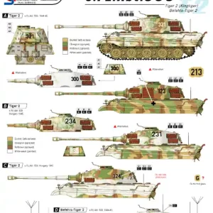 Super Prix Star-Decals 35-844 Tigers of s.Pz.Abt.509 2. Tiger 2 and BefehlsTiger 2.