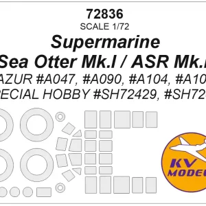 KV Models 72836 Supermarine Sea Otter Mk.I / ASR Mk.II - Painting Masks (for Azur and Special Hobby Kits) Prix Promo