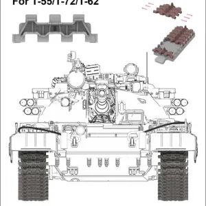 Rye Field Model RM-5067 Workable Track Links RMSH Late Type for T-55 / T-72 / T-62 Affaire À Saisir