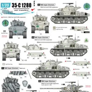 Star-Decals 35-C1280 Lebanese Tanks & AFVs 10. M50 Super Sherman in SLA - South Lebanese Army militia service. Commander Maintenant