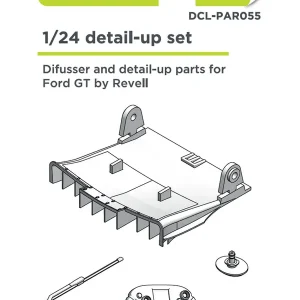 Bon Marché Decalcas PAR055 Ford GT 2017 - Difusser and Detail Parts (for Revell Kits)