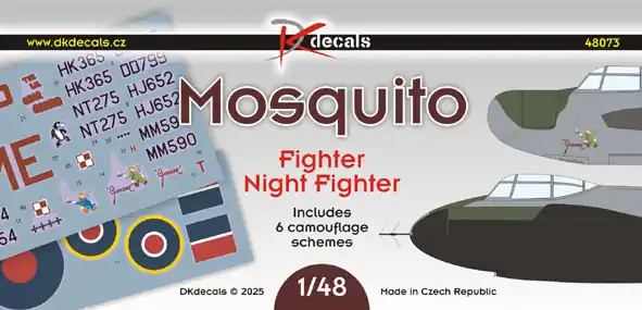 DKdecals 48073 de Havilland Mosquito NF Decals Set Livraison Express