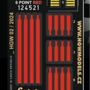 HGW Models 124521 Sabelt 6 Point Red - Seatbelts Authentique