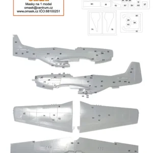 Prix Réduit Omask 17005 North American P-51 D - Mask for Panels (for Tamiya kits)