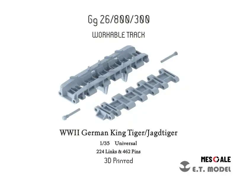 ET Model P35-012 German King Tiger / Jagdtiger - Workable Track Certifié