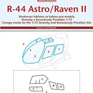 Dernière Chance Peewit 72256 Canopy mask for Robinson R-44 Astro/ Raven II Stransky and Kovozávody Prostìjov