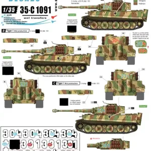 Star-Decals 35-C1091 SS-Tigers in France 3. 3. Komp./ s.SS.Pz-Abt. 101. Certifié