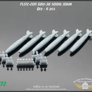 Flying Leathernecks 172-2011 GBU-38 500lb JDAM 3D-Printed (6 pcs) Réduction