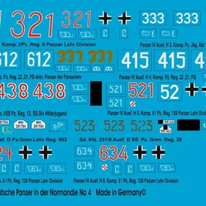 Super Prix Peddinghaus-Decals 2023 German Tanks In The Normandy No. 4