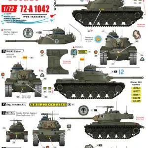 Star-Decals 72-A1042 Vietnam 1. ARVN M24 Chaffee, M41 Walker Bulldog and M48A3 Patton in South Vietnam. Quantité Limitée