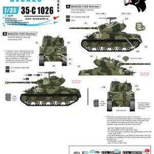 Meilleur Prix Star-Decals 35-C1026 US 761st Tank Battalion ‘Black Panthers‘. M4A3 (76) Sherman in NW Europe