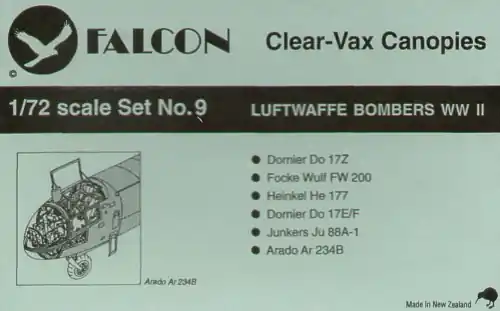 Falcon Model V0972 Luftwaffe WWII Bombers Solde