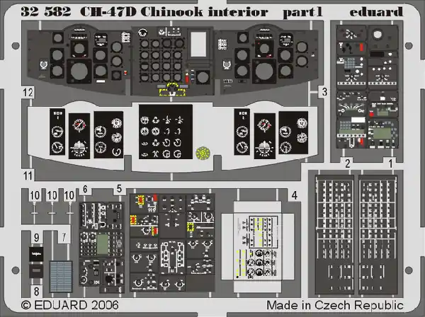 Populaire Eduard 32582 CH-47D Chinook interior 1/35 TRUMPETER