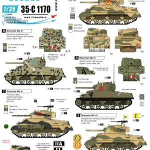 Bon Plan Star-Decals 35-C1170 Sherman Mk III in 1943. British Sherman tanks in North Africa.