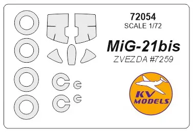 KV Models 72054 MIG-21bis (ZVEZDA) + wheels masks Livraison Express
