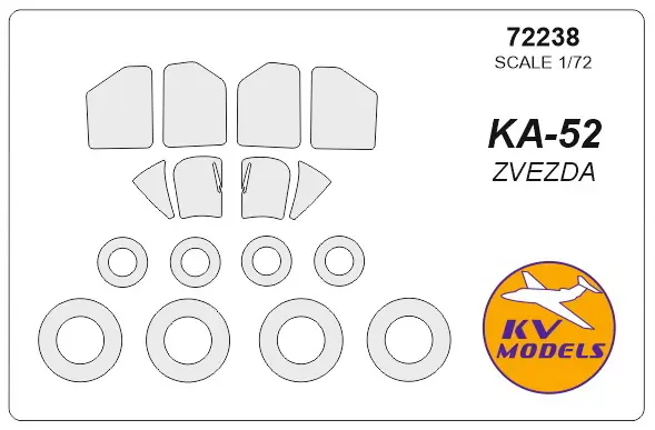 KV Models 72238 Ka-52 (ZVEZDA) + wheels masks Acheter En Ligne