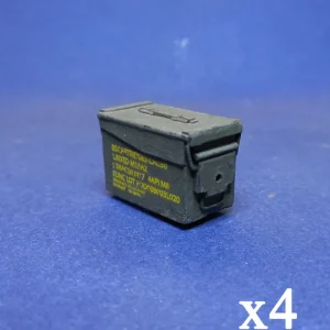 Populaire Callsign Models 16005 US 0.50 Cal Ammo Boxes with Decals (4 pcs) - Vietnam War