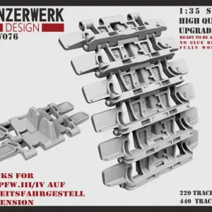 Panzerwerk Design 35-PW076 Pz.Kpfw.III/IV Auf Einheitsfahrgestell Suspension Tracks Haute Qualité
