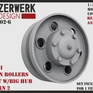 Offre Limitée Panzerwerk Design 35-PW202-6 StuG III Return Rollers Alkett With Big Hub Pattern 2