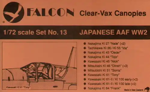 Satisfait Ou Remboursé Falcon Model V1372 Japanese WWII Army Air Force