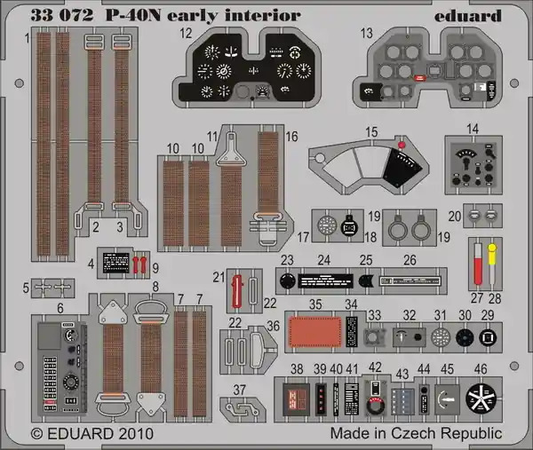 Bon Marché Eduard 33072 P-40N early interior S.A. 1/32 HASEGAWA