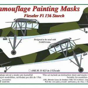 AML M33023 Fieseler Fi-156 Storch - camouflage pattern paint masks (designed to be used with Tamiya kits) Nouvel Arrivage