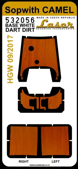 Livraison Express HGW Models 532056 Sopwith Camel - Dark Wood