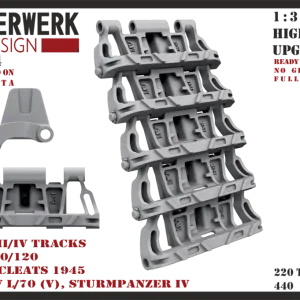 Panzerwerk Design 35-PW014 PzKpfw III/IV Tracks KGS 61/400/120 Type 7 With Cleats 1945 Commander Maintenant