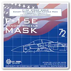 Certifié Galaxy-Model C72011 F-15 E Strike Eagle - Canopy&Wheels Die-cut Flexible Mask (for Great Wall Hobby Kits)