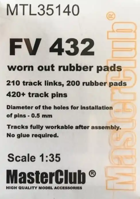 MASTERCLUB MTL35140 Tracks for FV432 with Worn Out Rubber Pads Pas Cher
