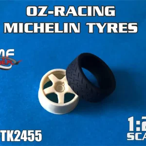 MF-Zone TK2455 OZ-Racing + Michelin Tyres for Hasegawa Focus RS WRC Prix Bas