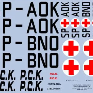 Weikert Decals DEC700 Oznaczenia na samolot Lublin R-XIb Jusqu'à Épuisement Des Stocks