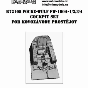 MH Models K72105 Focke-Wulf Fw-190A-1/2/3/4 Cockpit Set For Kovozávody Prostějov Prix Choc
