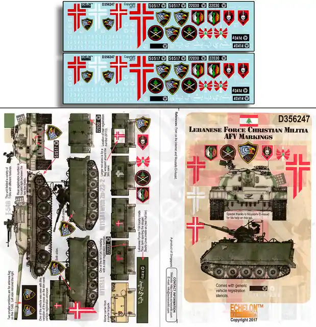 Offre Limitée Echelon Fine Details D356247 Lebanese Forces Christian Militia Forces AFV Markings