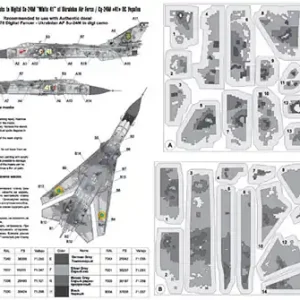 Pas Cher FOXBOT FM-72-006 Digital Masks for SukhoiSu-24M White 41, Ukranian Air Forces, digital camouflage (Use & Authentic Decal)
