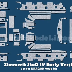 Atak Model 35018 Zimmerit Sd.Kfz.163 Sturmgeschutz IV erly type for Dragon model Nouvelle Collection